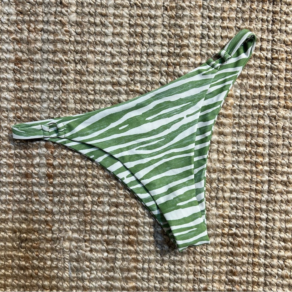 Green zebra bikini bottoms
